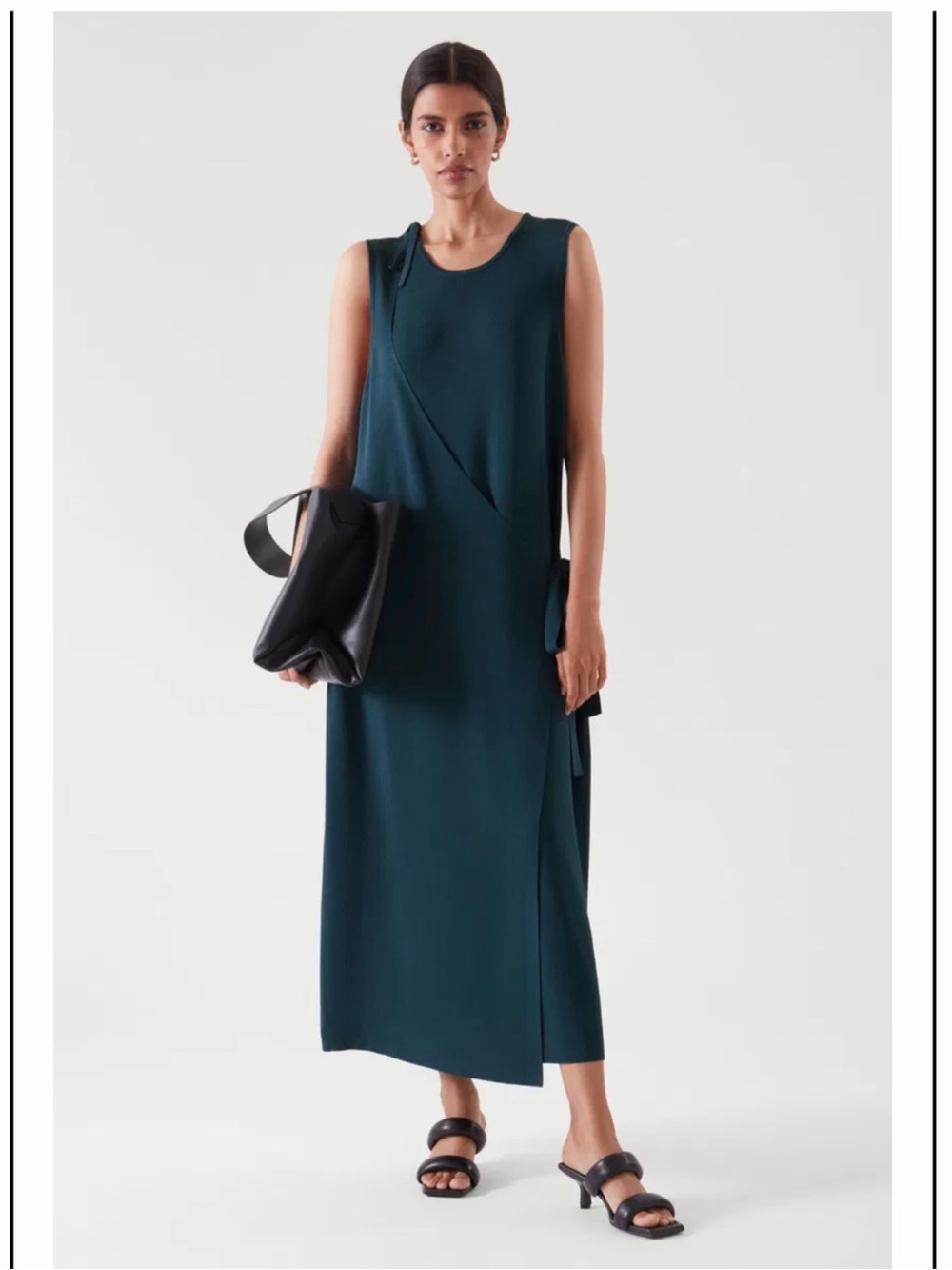 COS Maxi Wrap Dress Size Medium Teal